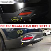 Galiniai rūko žibintai Rūko žibintų lempos Dekoratyvinis rėmelis Dangtelis Apdailos elementas Tinka Mazda CX-9 CX9 2017 2018 ABS Chromo blizgus