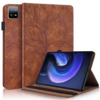 Dėklas Xiaomi Pad 7 / Pad 7 Pro 11,2 colio 2024 m., atverčiamas Flip Flio 3D medžio rašto PU odos piniginės dangtelis MiPad 7 11,2 planšetiniam kompiuteriui MiPad7 11.2 2024 juoda