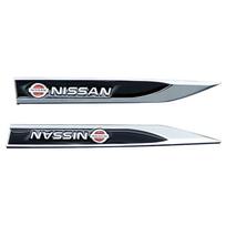 2 vnt. 3D metalinis automobilio sparno šoninis sparnas ašmenys emblema lipdukas Nissan J10 X-Trail Qashqai Juke Leaf Micra NOTE Patrol priedams