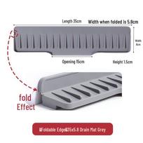Silikoninis maišytuvo purslų gaudyklės padėkliukas - Sulankstomas kraštas kriauklės kilimėlis ir vandens stabdiklis.