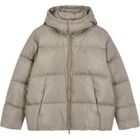 Calvin Klein Solid Color Removable Hood Loose Zipper Jacket Men jackets Brown J327349-PAV L