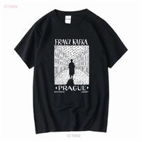 Vintažiniai 1991 m. Franz Kafka Prahos meno marškinėliai Dydis XL Juodi vintažiniai Išskalbti Streetwear Patogūs Šiek tiek madingi Laisvalaikio S