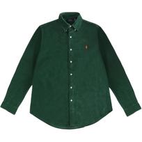 Polo Ralph Lauren Solid Long Sleeve Button-Up Shirt Men shirts Green 710811684-032 M
