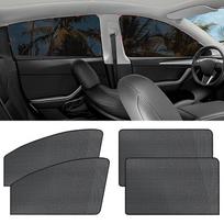 Magnetinis automobilio saulės skydelis: 7 stiprūs magnetai, apsauga nuo UV spindulių ir šilumos izoliacija Mesh 4-piece set (2 front seats, 2 rear seats) gray