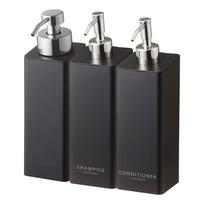 Yamazaki Magnetinis putplasčio tipo bokštelio rinkinys 4261 Dvipusis dozatorius, 3, Šampūno/Kondicionieriaus papildymas, Juodas, 5211, 4259, juoda