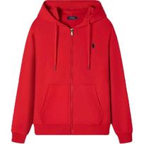 Polo Ralph Lauren SS24 su gobtuvu, arkliuko logotipu, ilgomis rankovėmis, vyriškas džemperis, raudonas 710883329-004 M