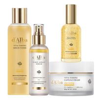 d'Alba Vita Tonizuojantis ir skaistinantis odos priežiūros rinkinys (Purškiamas serumas-rūkas 100ml + Tonikas 180ml + Kapsulių serumas 50ml + Kapsulių kremas 55g)