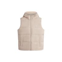 Calvin Klein Outdoor Minimalist Printed Duck Down Hooded Vest Unisex Vests Milk J324344-AFC XL white