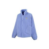 PUMA Solid Color Logo Embroidered Faux Shearling Jacket Women jackets Lavender 539954-27 XXL