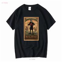 Juodojo Riterio Monty Python T-shirt Retro Filmas 70-tieji 80-tieji Šventasis Gralis ilgomis arba trumpomis rankovėmis vintage Išplautas Ištemptas Unisex S