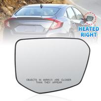 Car Left Right Heated Side Rearview Mirror Glass Lens For Honda Civic 2016 2017 2018   76253-TBA-C01 76203-TBA-C01 1pc Left