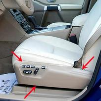 39802015 Priekinės elektrinės sėdynės kairės pusės jungiklių panelės apdailos dangtelis Volvo S80 XC90 V70 S60 dark beige