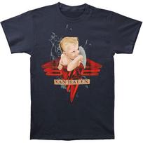 VAN HALEN cd cvr 1984 BABY SMOKING Official BLUE SHIRT LRG New II diver warning Unisex T-Shirt XXL