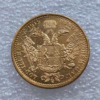 Senoviniai amatai, 1874-1915, Austrija, 1 dukatas Franzas Jozefas I, žalvario paauksuota medžiaga