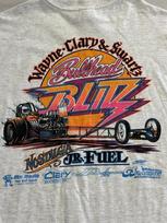Vintažiniai Drag Racing marškinėliai Bullhead Blitz Nostalgia Jr Fuel Unisex Marškinėliai S