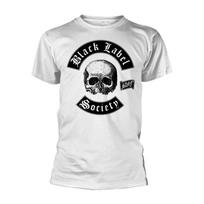 Black Label Society 'Kaukolės logotipas' balti marškinėliai - NAUJI 4XL