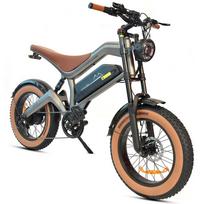 Elektrinis dviratis Visureigis DYU 20  1000W Variklis Pilna Pakaba Didžiausias Greitis 50Km/h Suaugusiųjų Ebike 18.2AH 7 Pavaros Pilkas M20 pilka