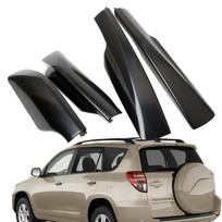 Stogo bagažinės bėgelio galinis dangtelis-korpusas apdailai Toyota RAV4 2006-2012, ABS stogo bagažinės skersinio bėgelio apsauginis dangtelis 4 vnt.