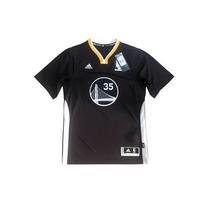 Adidas NBA Golden State Warriors Kevin Durant 35 Laisvalaikio Sportinis Krepšinio Gerbėjo Edition Marškinėliai Vyriški Viršutiniai Drabužiai Juodi CC2860 S