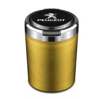 Automobilio lipdukas, automobilio cigarečių peleninė su dangteliu ir LED lempute, nešiojama nuimama peleninė, skirta „Peugeot 206 207 307 3008 2008 308“