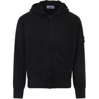 Stone Island Solid Color Hooded Long Sleeve Loose Jacket Men jackets Black K2S156100017S0184-V0129 M