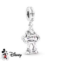Disney New Sparkling Stitch Buzz Lightyear Dangle Winnie the Pooh Eeyore Charm Bead Fit Original Bracelets DIY Jewelry Gift
