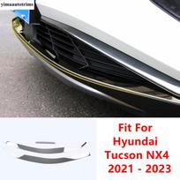 Automobilio priekinės apatinės dugno buferio moldingų juostelės Dangtelis Apdailos nerūdijančio plieno priedai Išorė Hyundai Tucson NX4 -