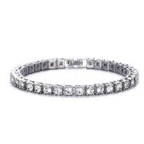 Hiphopo apyrankė Bling Iced Out Majamio cirkonio Kubos šakelė Pave Kalnų krištolas vyrų apyrankės karoliai vyrams papuošalai 8 inch (20cm)