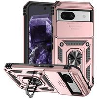 Šarvuotas dėklas Google Pixel 9A 8A 8 7A 7 Pro 6 6A dangtelis Pixel 9 Pro XL objektyvo apsauga atlenkiama kojelė žiedas laikiklis Coque Fundas Google Pixel 9 mėlyna