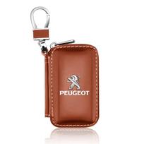 Odinė raktų piniginė Automobilio raktų dėklas Daugiafunkcinis raktų dėklas Automobilio priedai Peugeot 208 3008 206 308 2008 207 107 508 607 106 406 juoda
