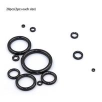 28 vnt. Įvairaus dydžio meškerės vielos žiedas keraminė akelė keraminis žiedas valo kreipiklis žvejyba Black-28pcs