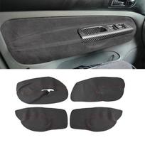 4 vnt. VW Golf 4 MK4 Bora Jetta 1998 1999 2000 2001 2002 2003 2004 2005 Tik 4 durų automobiliui Porankio skydelio zomšos odos apdailos dangtelis red line
