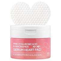 TENZERO Pink Hyaluronic Acid & Niacinamide Serum Heart Pad - Brightening & Intense Hydration - 150g (70 Pads)