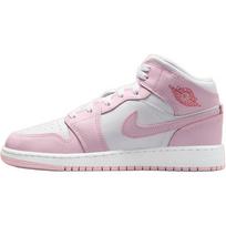 Air Jordan 1 Mid GS Valentine's Day Pink Foam Fire Red White Kids' Shoes DQ8423-608 36