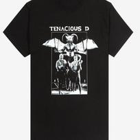 „Tenacious D“ roko grupės iliustracijos juodi marškinėliai trumpomis rankovėmis, visų dydžių, XZ1004, unisex marškinėliai XL