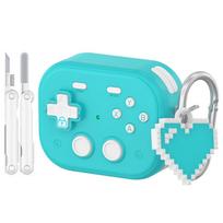 3D Game Console Protective Case For AirPods Pro 3 Cases Cover Liquid Silicone Design Earphone Protective Case With Cleaner Kit dangaus mėlyna spalva