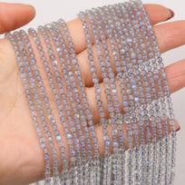 Natūralaus akmens labradorito karoliukai 2/3/4/mm apvalūs lygūs karoliukai papuošalų gamybai DIY auskarai apyrankė vėrinys aksesuarai 2mm