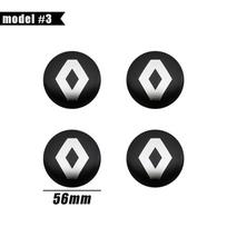 Ratlankių dangteliai 4 vnt. 56/60/65 mm Automobilio ratų lipdukai Centrinio ratlankio dangtelis Automobilio emblema Ženklelis Lipdukas Renault Megane 2 3 Clio Koleos Kadjar Capt