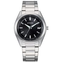 Citizen Collection AS1080-65E Eco-Drive Radio Controlled Watch, Sapphire Crystal, 10 Bar Waterproof, Black Dial, Stainless Steel, Authentic Japan