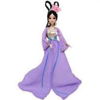 Daugiaspalvė Cosplay suknelė Barbie lėlėms 1/6 Tradicinis kinų senovės grožio kostiumas Drabužiai Vakarėlio suknelė Vakarinės suknelės geltona