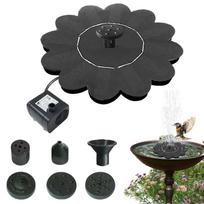 Bird Bath Solar Fountain Flower-Shaped Water Fountain Pump Waterfalls Outdoor Birdbath For Pool Pond Landscape Yard Patio Porch