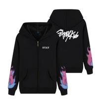 Stray Kids Džemperiai Paltas Kpop Mada drabužiai I.N Felix Bangchan tas pats stilius M juoda
