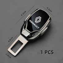 Ratų gaubtai su lazeriniu logotipu automobilio saugos diržo sagties prailgintuvo kištuko priedai, skirti „Renault Clio“, „Megane“, „Trafic“, „Captur“, „Master Logan“, „Kangoo Dust“
