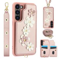 Odinės virvutės rankinė per petį, riešo dirželis, telefono dėklas, skirtas Samsung S25 S24 Plus S23 FE S22 Ultra A55 A54 A53 A35 A34 A15 A13 For Samsung Galaxy S24+ juoda