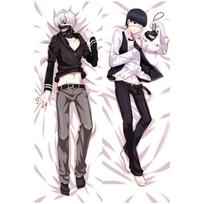 60x180 cm poliesterio anime Tokyo Ghoul Kaneki Ken Dakimakura dėklas dvipusis 3D spausdinimo patalynė Apkabinantis kūno pagalvės užvalkalas Dovanos 40x120cm Peach Skin