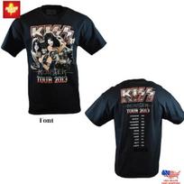 Populiarus naujas KISS Monster Tour 2013 marškinėlis Vintage Roko Grupės Koncerto Marškinėlis Unisex Unisex Marškinėlis XL