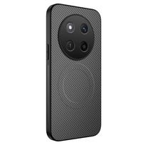 Carbon Fiber Magnetic Case For Honor X9C X9B X7C X7B X60 Pro Magic7 Lite Hard Matte Back Camera Protector Shockproof TPU Shell Honor X7B violetinė