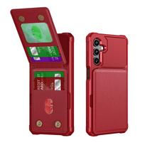 Vertikalios kortelių angos Odinė piniginė dėklas Samsung Galaxy S25 Ultra S24 FE S23 Plus S22 A16 A55 A35 A15 A25 A54 Kritimui atsparus dangtelis For Samsung Galaxy S22 juoda