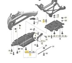 Audi A4/S4 B8 2008-2011 variklio apsauga originali 8K1863821D