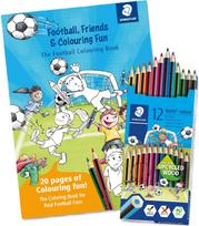 Spalvoti pieštukai STAEDTLER NORIS World Cup, 12 vnt. + spalv. knyg.